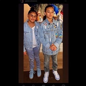 Nike Air Force sky blue high top grade school size 6
